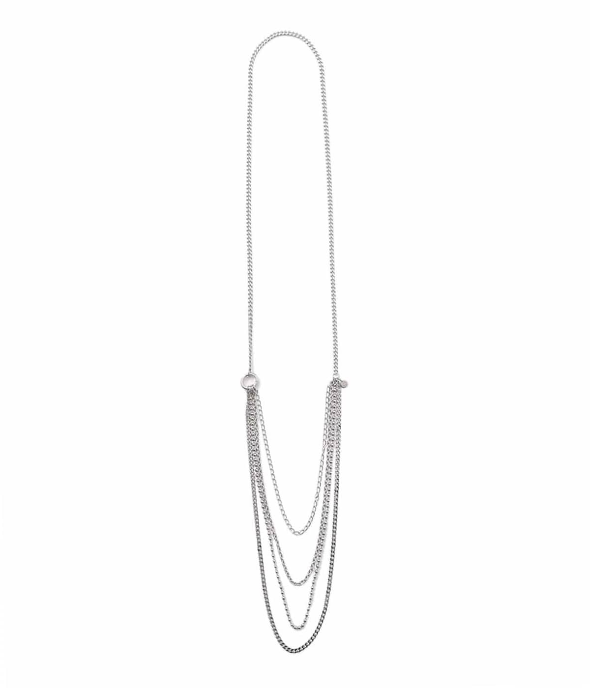 【レディース】Multi Long Neckless - Chain Silver