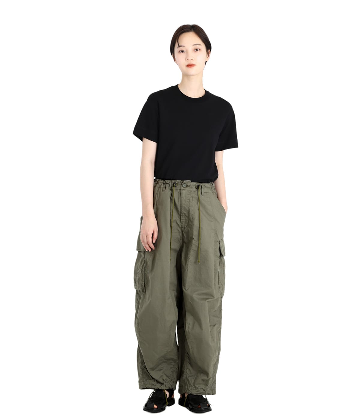 ニードルズ　H.D Pants 黒 パンツ レディース デニムパンツ H．D． Buggy Pant ― Jean