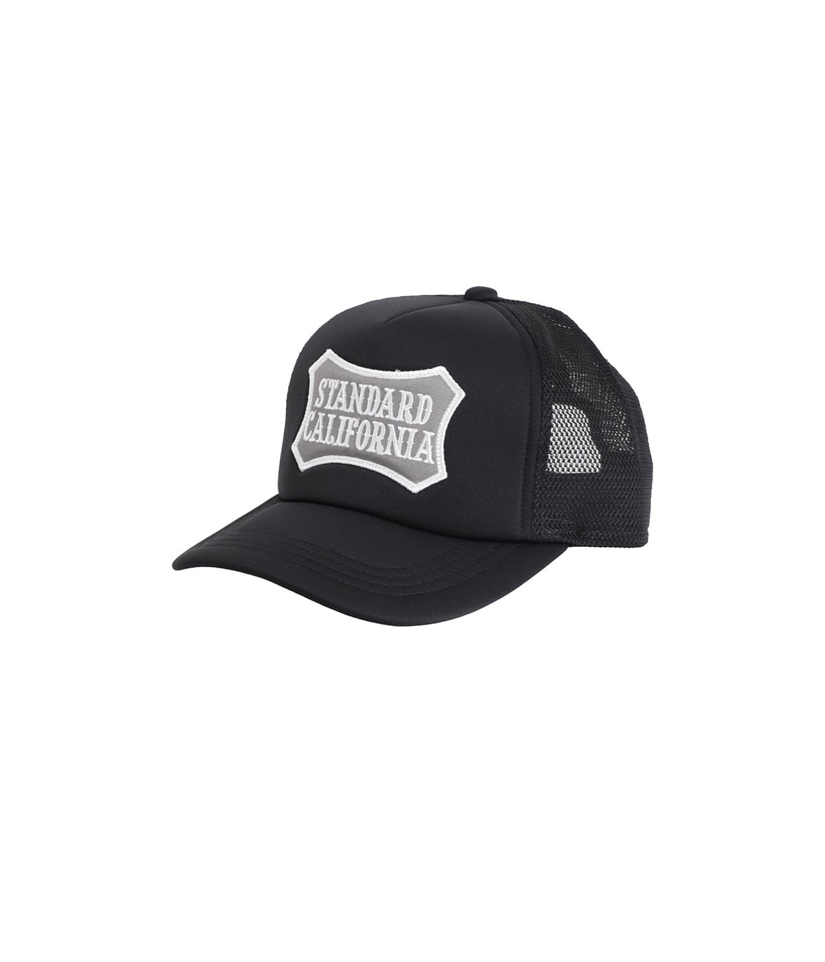 スタンダードカリフォルニア ブラック　黒　メッシュキャップ　帽子 SD Basic Logo Patch Mesh Cap | STANDARD CALIFORNIA(スタンダード