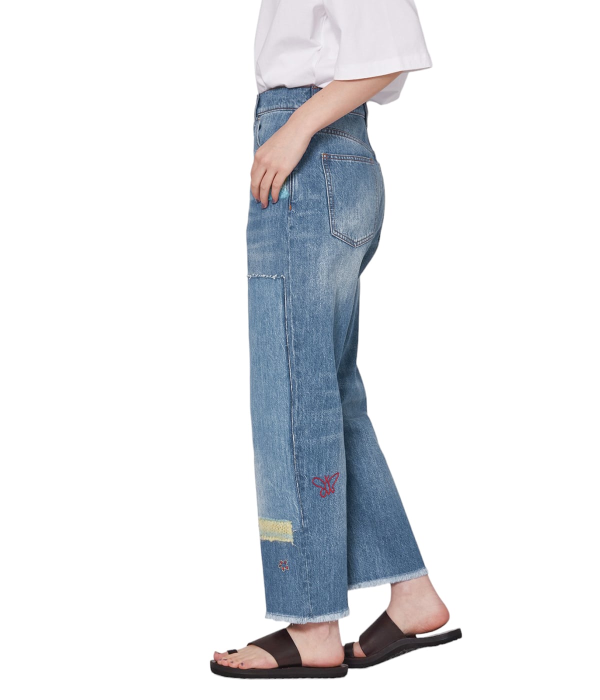 【関税送料込】MARNI Women Straight Pants MARNI Floral-print silk-satin twill straight-leg pants | NET