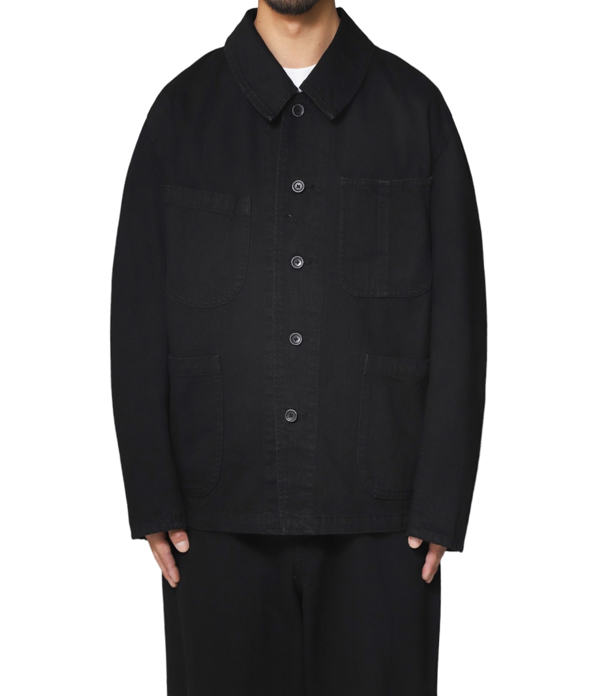 ジャケット・アウター STEINBECK DENIM FRENCH JACKET Porter Classic - STEINBECK DENIM FRENCH JACKET (BLACK