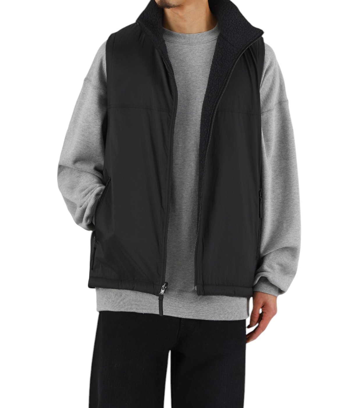LINER NYLON FLEECE ZIP UP VEST(POLARTEC) / WEATHER MJ
