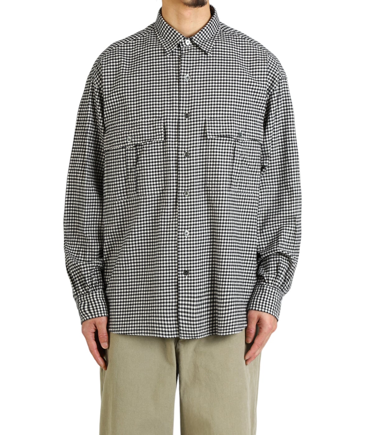 ROLL UP FLANNEL GINGHAM CHECK SHIRT | PORTER CLASSIC