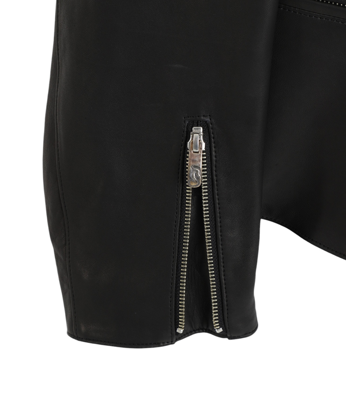 LEATHER RIDERS JACKETⅡ W/LOVE & PEACE SILVER (ENTREFINO