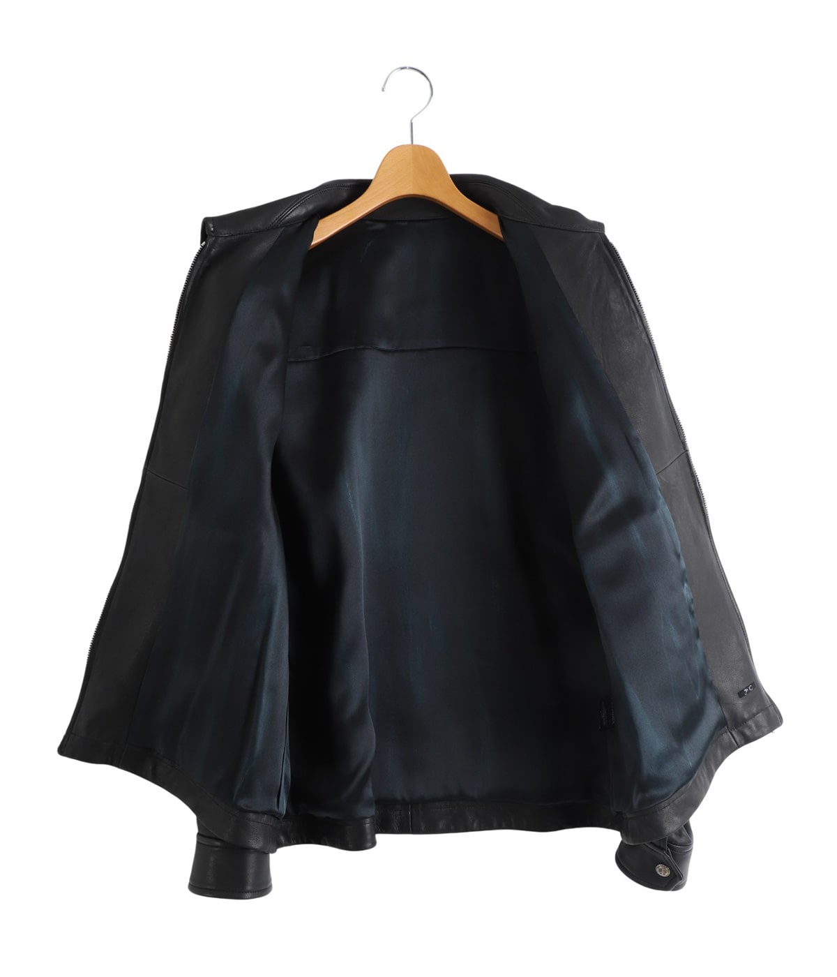 LEATHER ZIP UP JACKET W / LOVE & PEACE SILVER (ENTREFINO) | PORTER