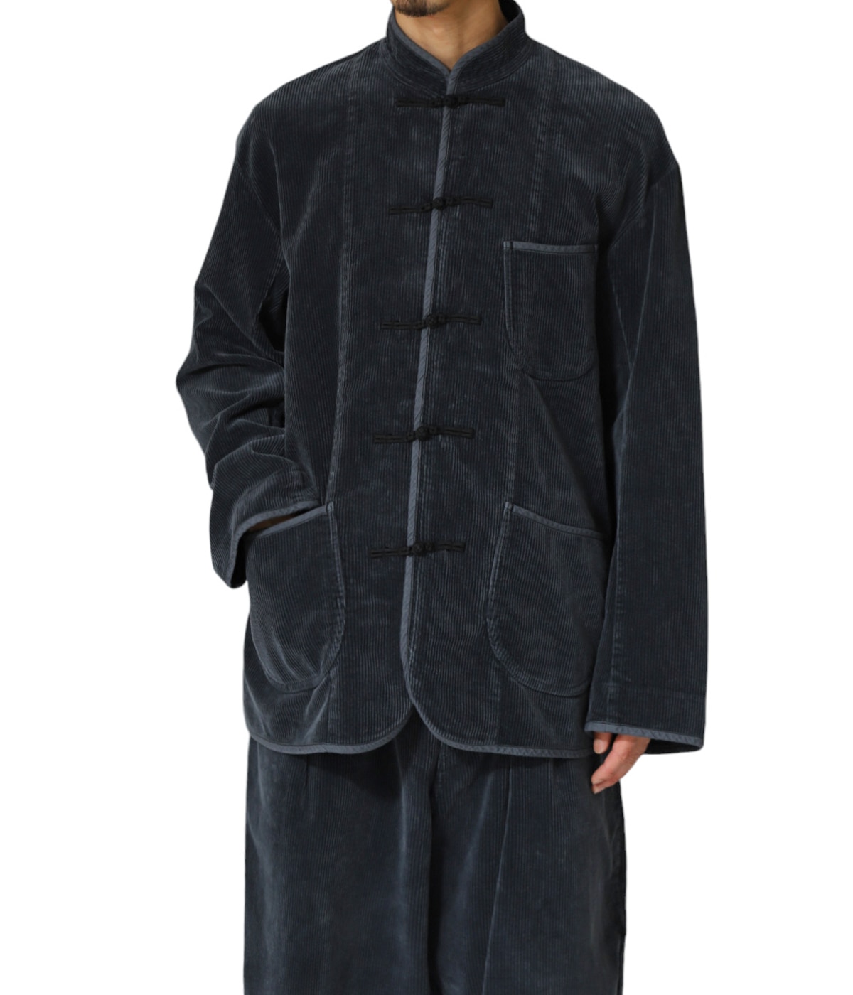 ジャケット・アウター Porter Classic CORDUROY CHINESE JACKET L Porter Classic - CORDUROY CHINESE JACKET - WATCH CHAIN ITEM