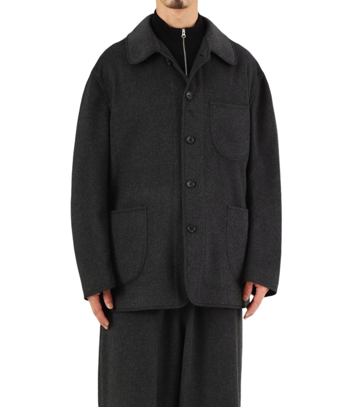 ポータークラシック　カシミアチェスターフィールドコート　ベイビーキャッシュ Porter Classic - CASHMERE CHESTERFIELD COAT W/PLATINUM CHARM