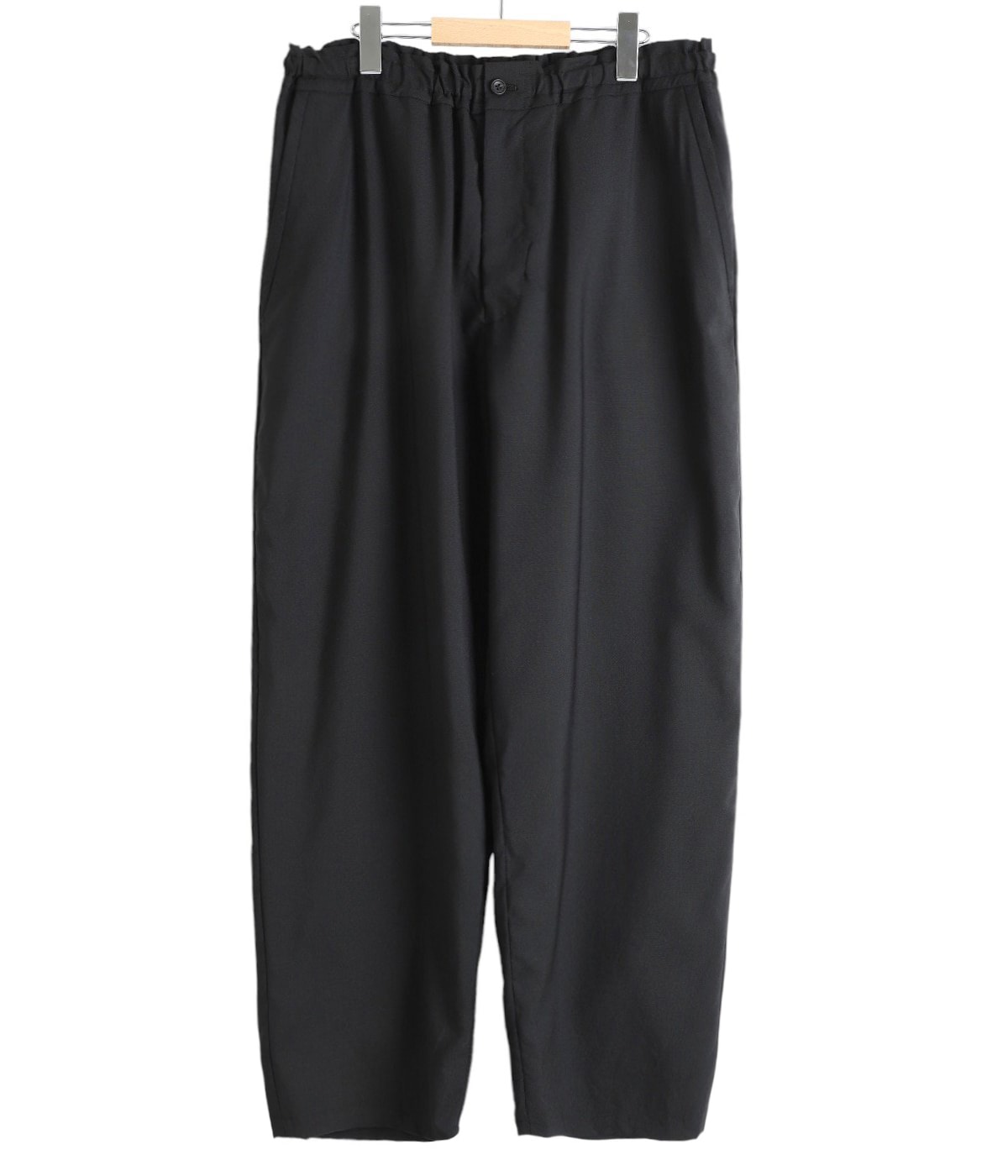 PORTER CLASSIC パンツ ブラック Mサイズ ポータークラシックの刺し子 ストレッチ ワイドパンツ | HUES
