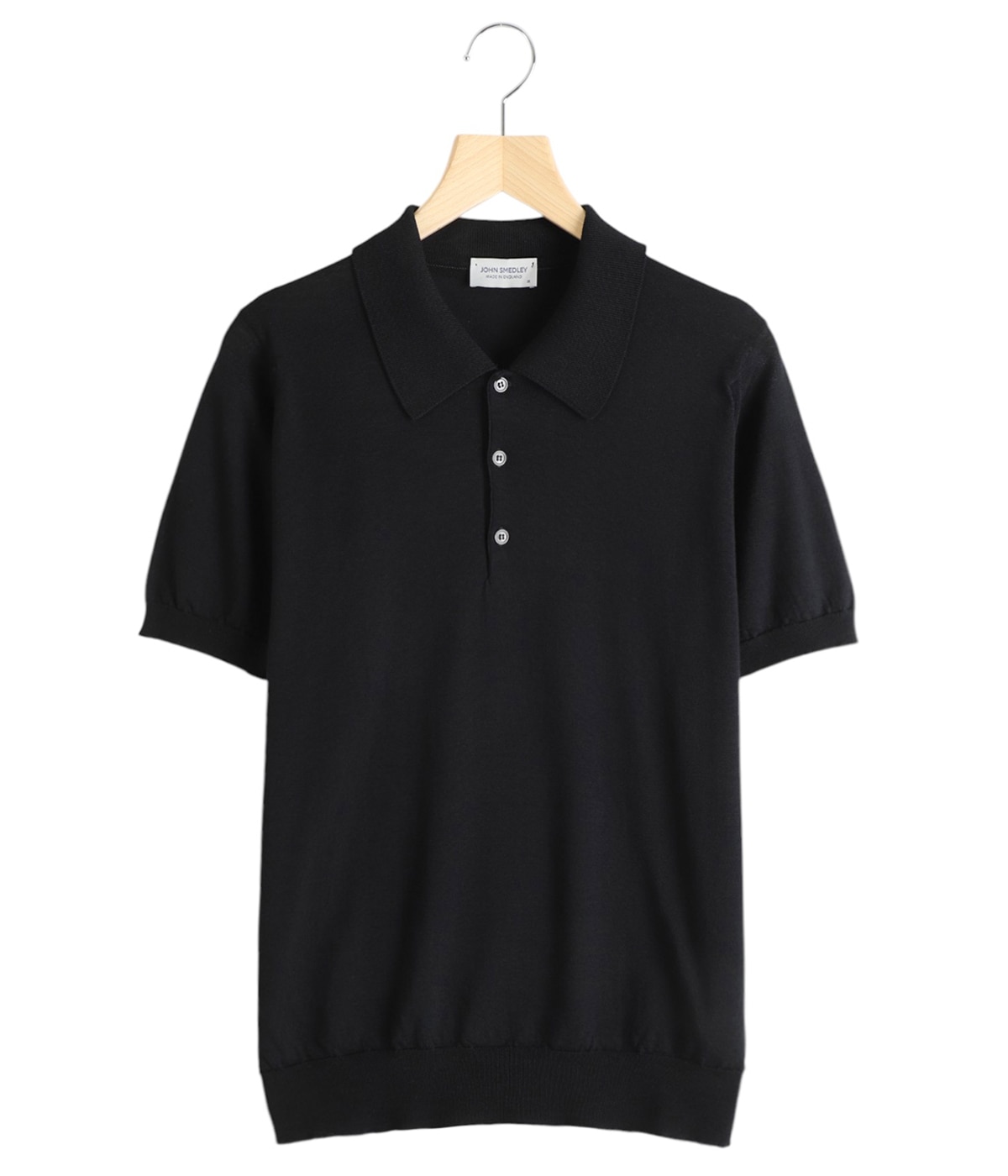 ジョンスメドレー　ニット　ポロシャツ　Mサイズ  ブラック PEAKS | JOHN SMEDLEY(ジョンスメドレー) / トップス ポロシャツ