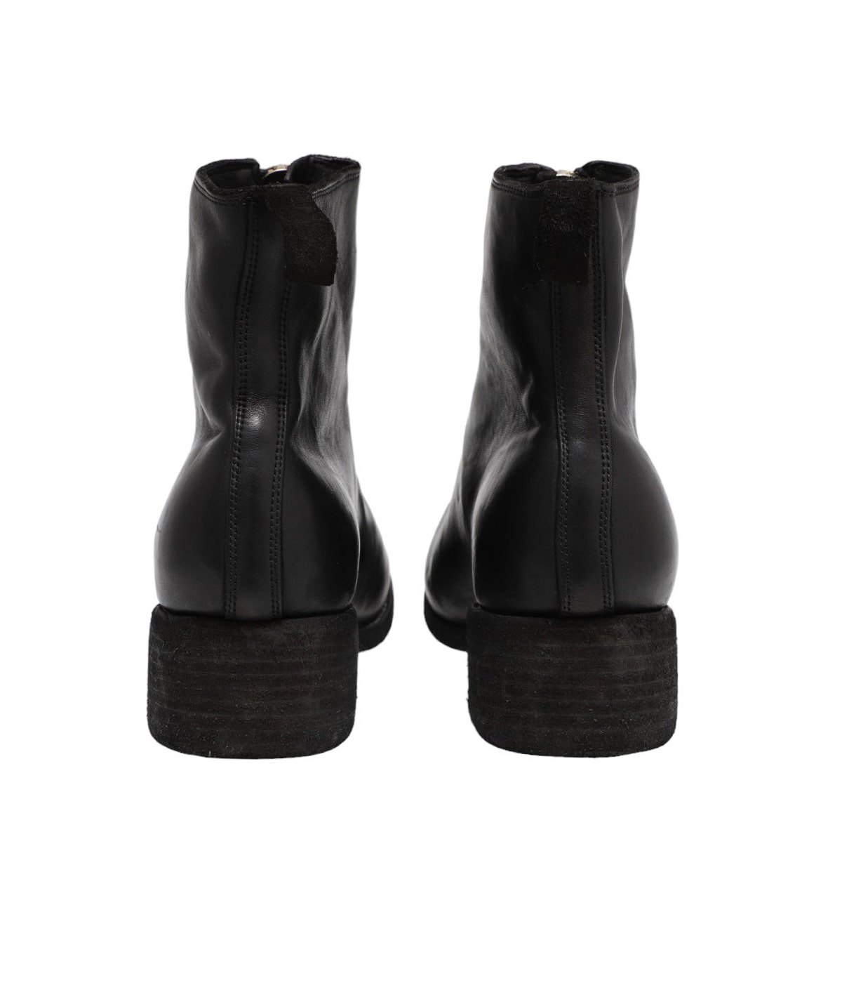 【関税込み】Guidi ブラック PL1 ブーツ GUIDI - 【PL1】馬革 フロントジップ ホースレザー ブーツ