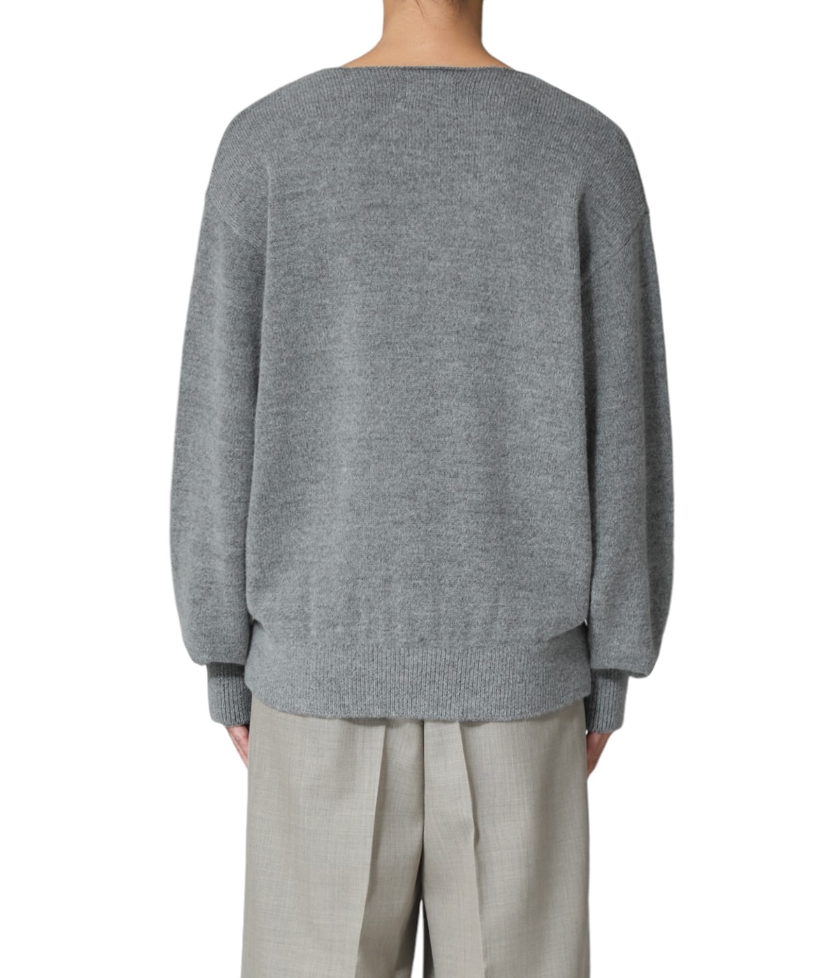nagonstans◆ニット・セーター(厚手)/M/ウール/GRY/470IS170-0391/v-neck pullover JIGGYS SHOP セーター ニット ビッグワッフル編みタートルネック