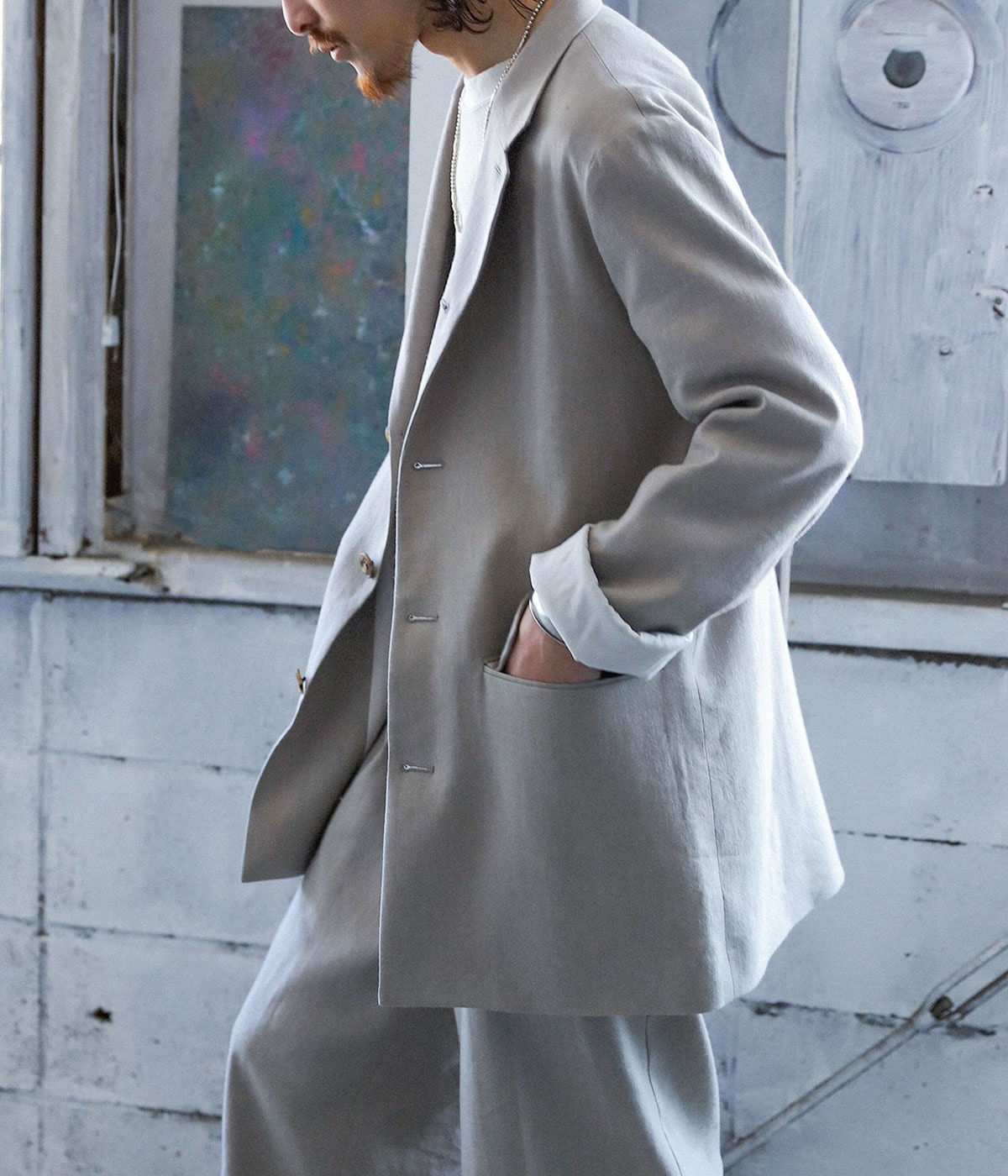 Linen Wool Gabardine Jacket