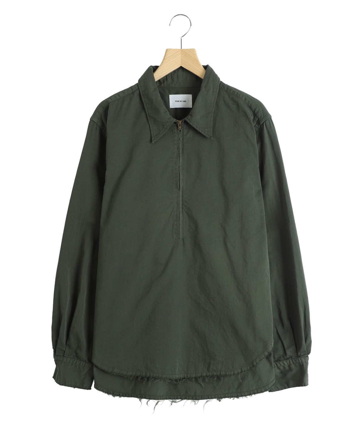 Olive0623ページ 予約】Pullover Zip Shirt | PORT BY ARK(ポートバイアーク