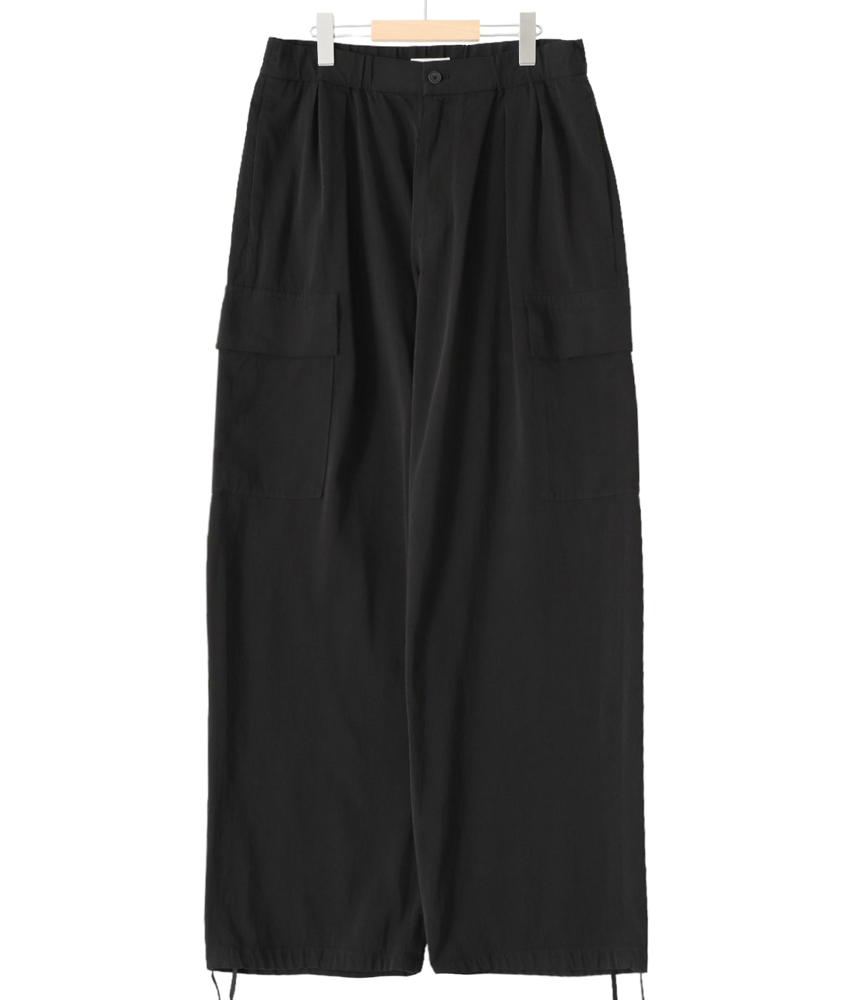 COTTON VOILE SATIN PARATHUTE CARGO PANTS