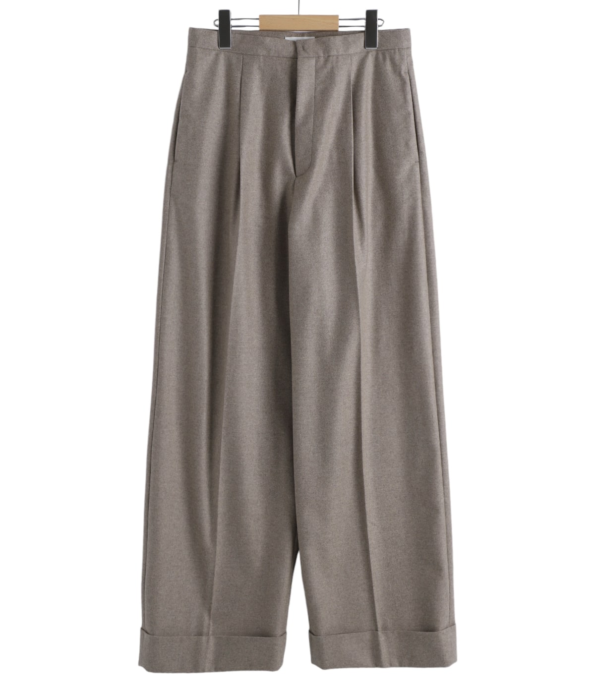 レディース】MERINO COLLEGE FLANNEL WIDE STRAIGHT PANTS