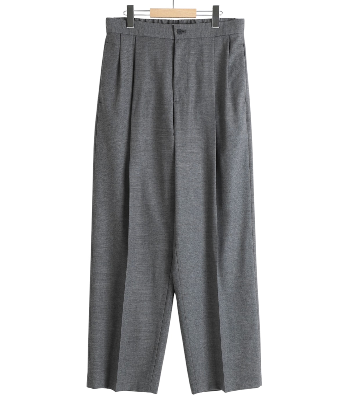 ITOH: EASY TWILL セットアップ WASHABLE WOOL STRETCH ライトグレーツイルビジネスカジュアル