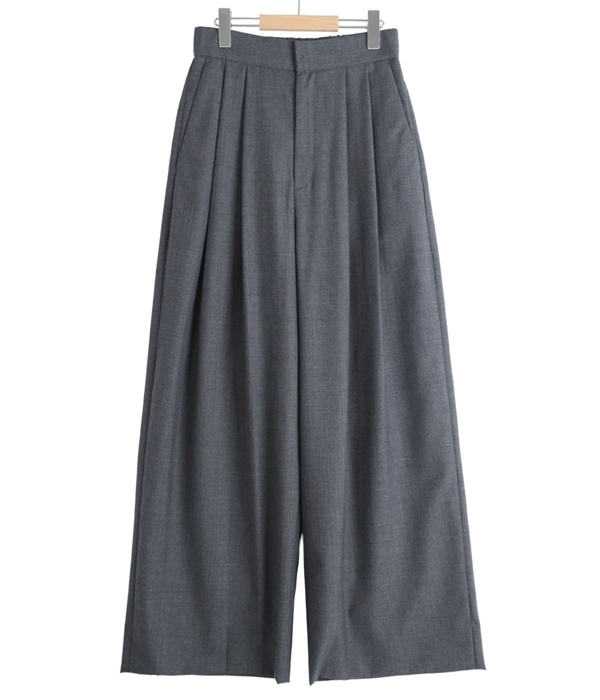 レディース】WOOL TROPICAL WIDE EASY PANTS | ATON(エイトン