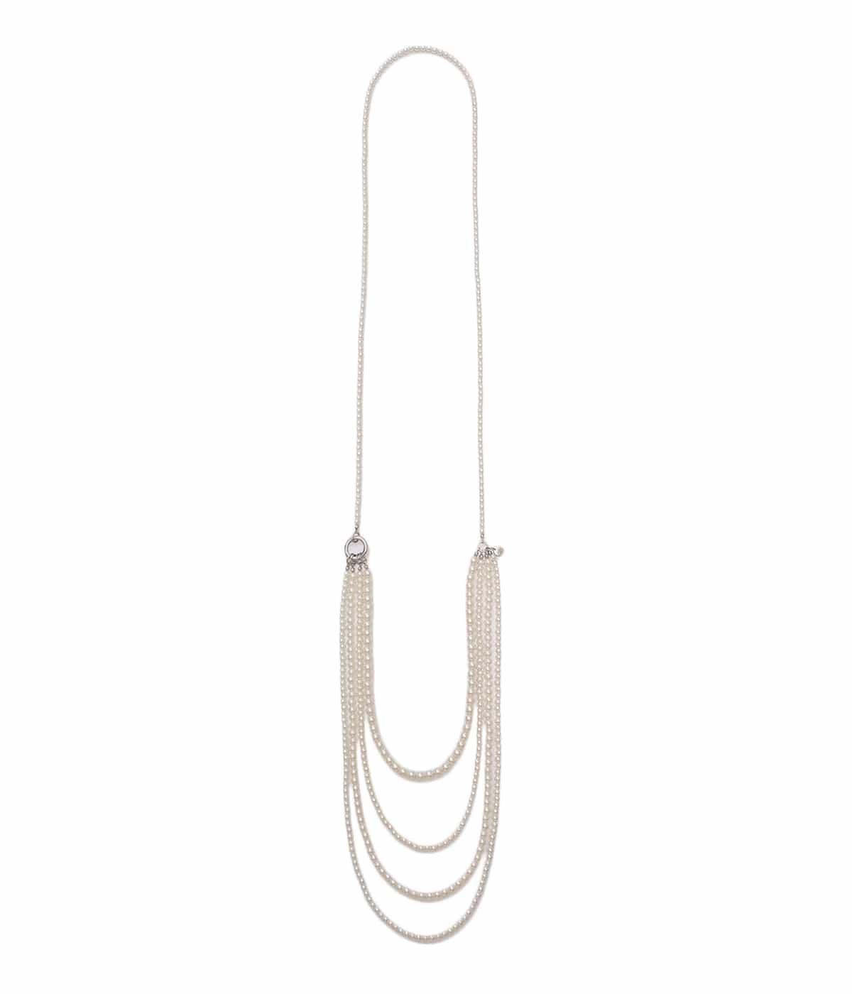 【レディース】Multi Long Neckless- Artificial Pear