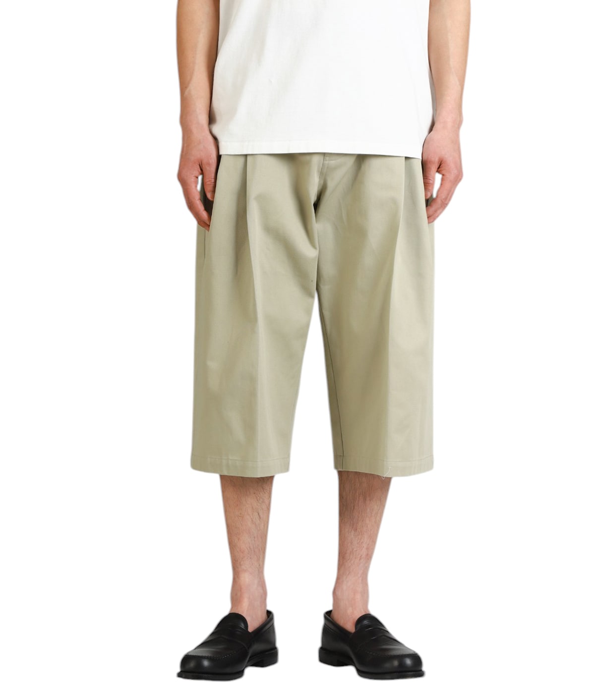 カホン　フレンチカントリー　3 THREE QUARTER CHINOS 2TUCK TROUSERS | RICE NINE TEN(ライス