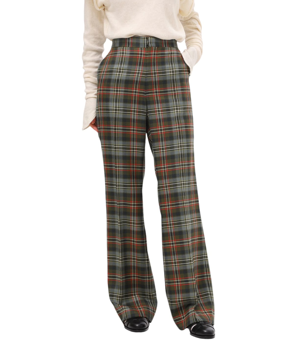 パンツ FUMIKA UCHIDA Plaid Nep Tweed DAD PANTS FUMIKA_UCHIDA/Plaid Nep Tweed/DAD PANTS(SAND×BRICK/size34)