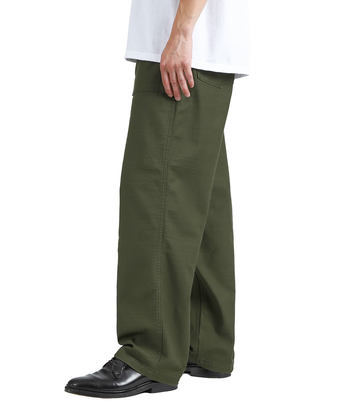 Cotton Back-Sateen Baker Pants (Wide Tapered)(One Wash) | CIOTA