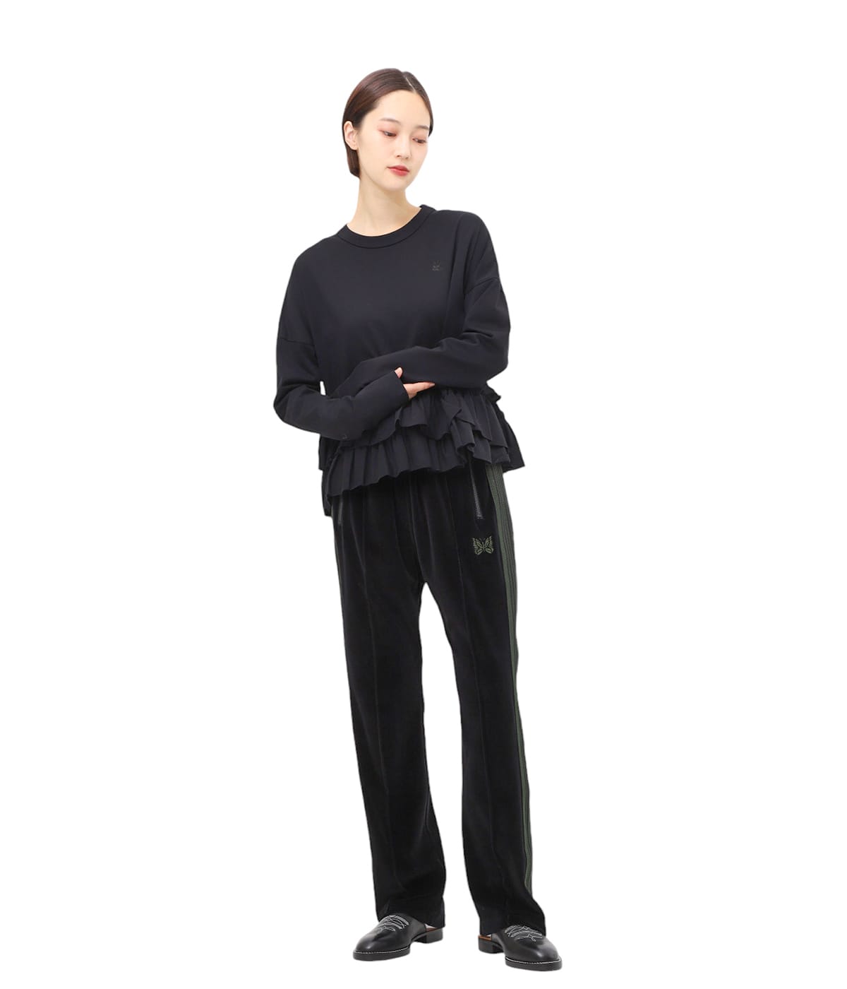 パンツ NEEDLES Narrow Track Pant C/Pe Velour L Needles Narrow Track Pant - C/PE Velour – unexpected store