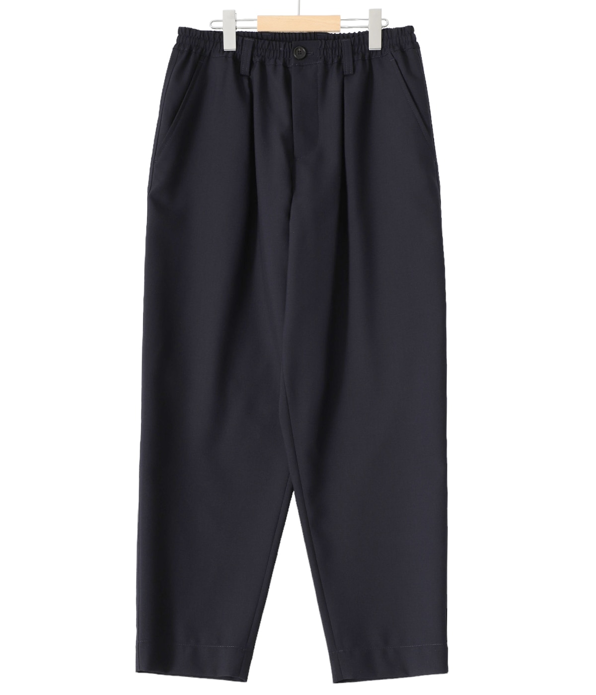MA マルニ marni ウールパンツ ブラック 38 ビッグサイズ ブルー ブラック トロピカルウール製クロップドパンツ | Marni