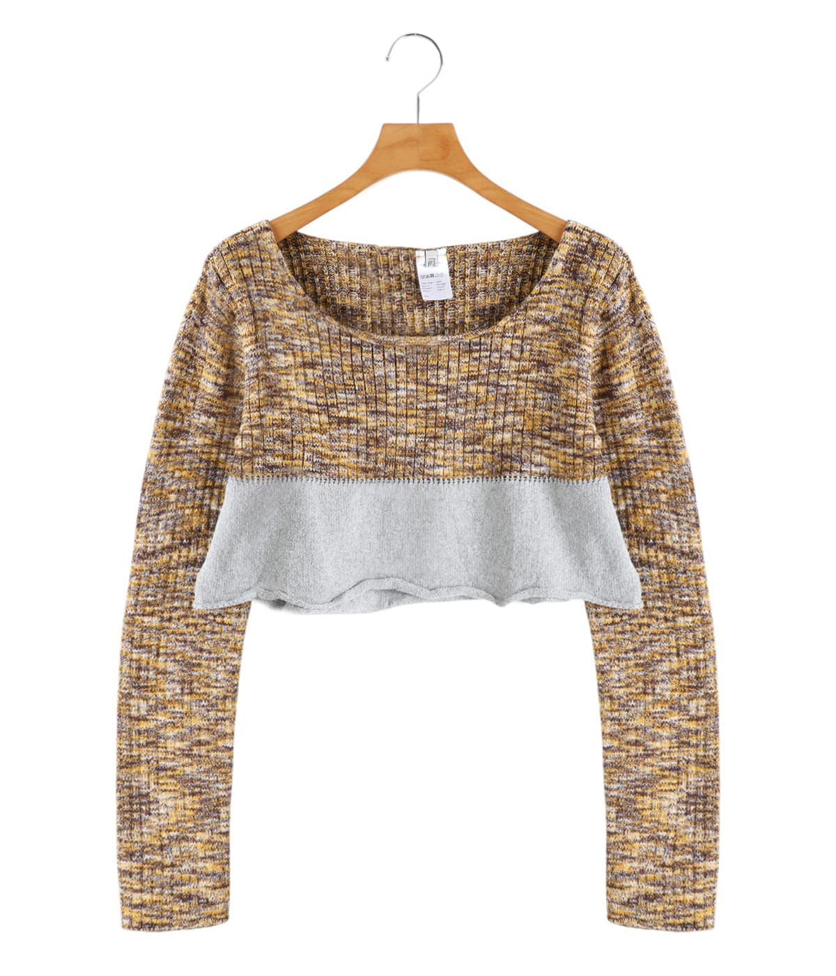 baserange カーキ　トップス レディース】WASTE CROPPED SWEATER | Baserange(ベースレンジ
