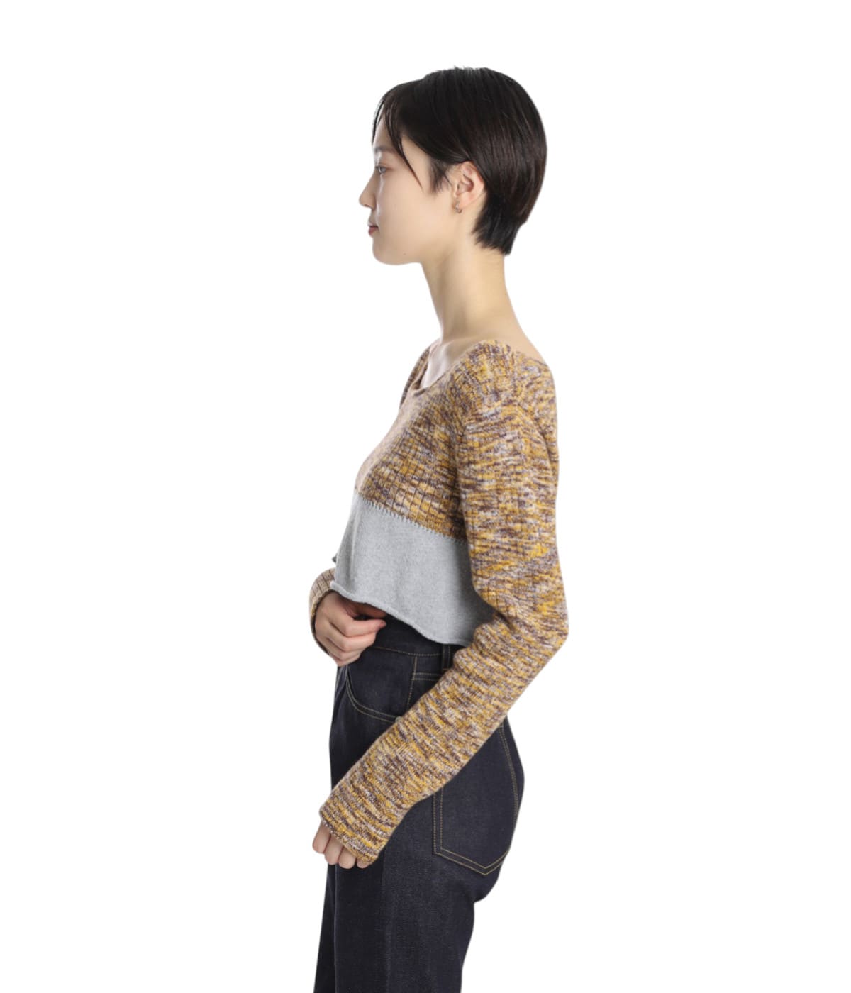レディース】WASTE CROPPED SWEATER | Baserange(ベースレンジ