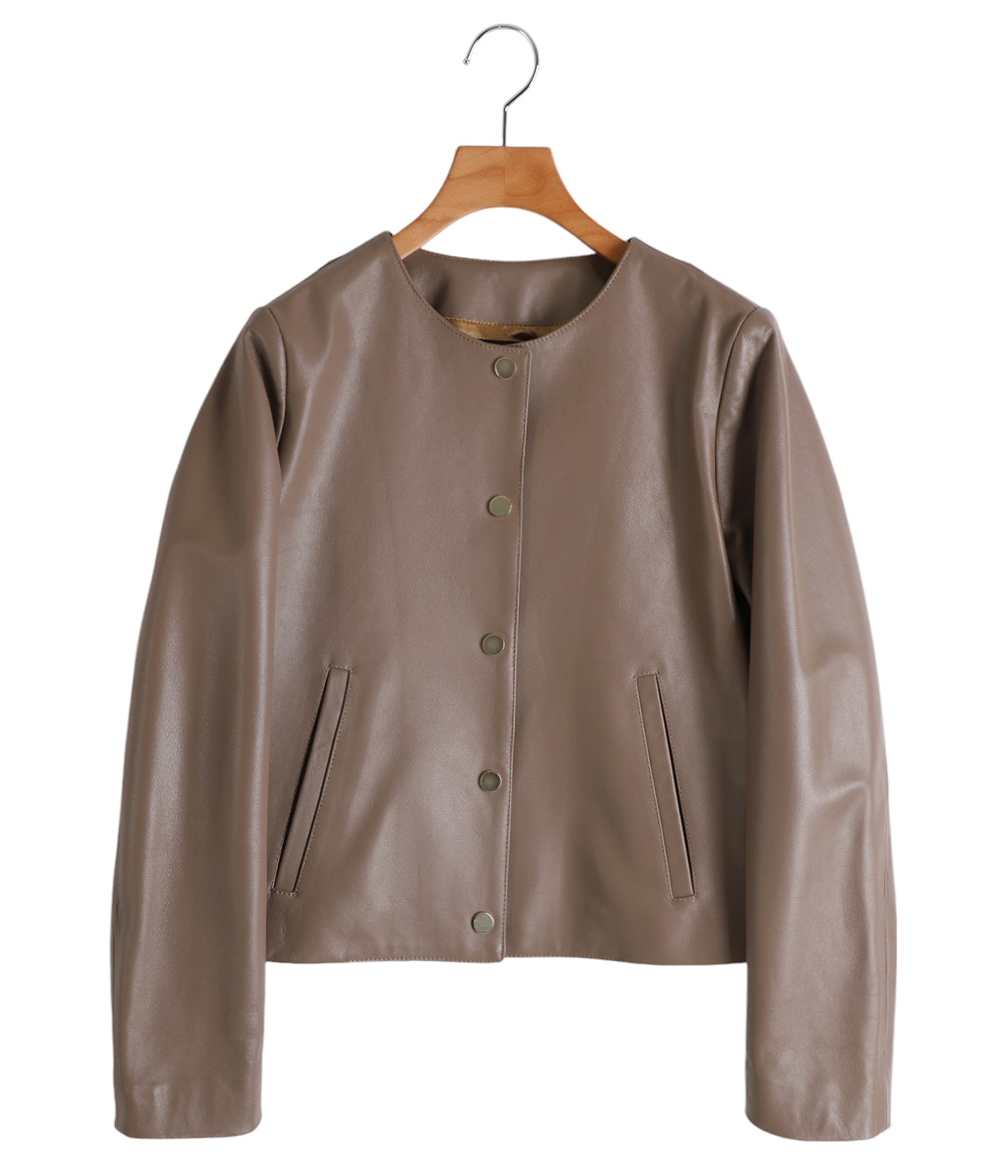 【レディース】NO COLAR 5 METAL BUTTON JACKET