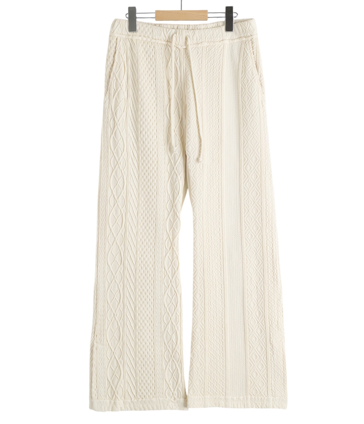 【レディース】Slit Flare Pants - Aran Pattern Jersey