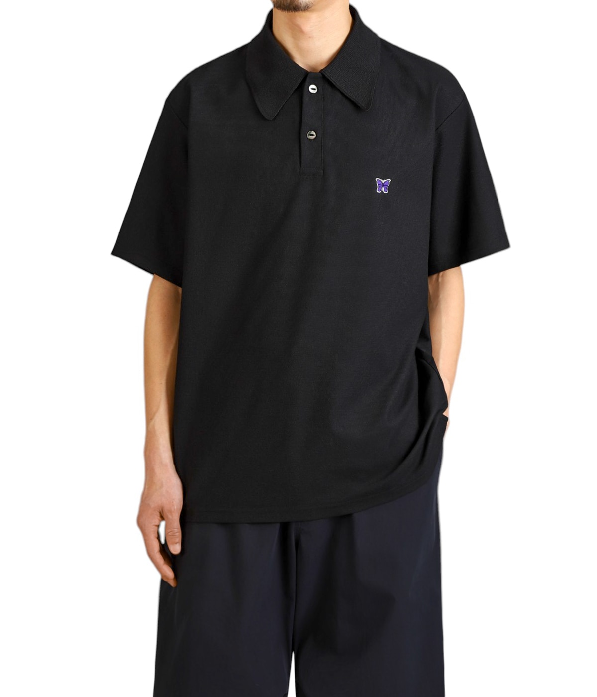 Tシャツ・カットソー Needles SS25 Polo shirts (QV352 A WHITE) NEEDLES（ニードルズ) QV352 S/S Polo Shirt - Poly Pique[FINAL