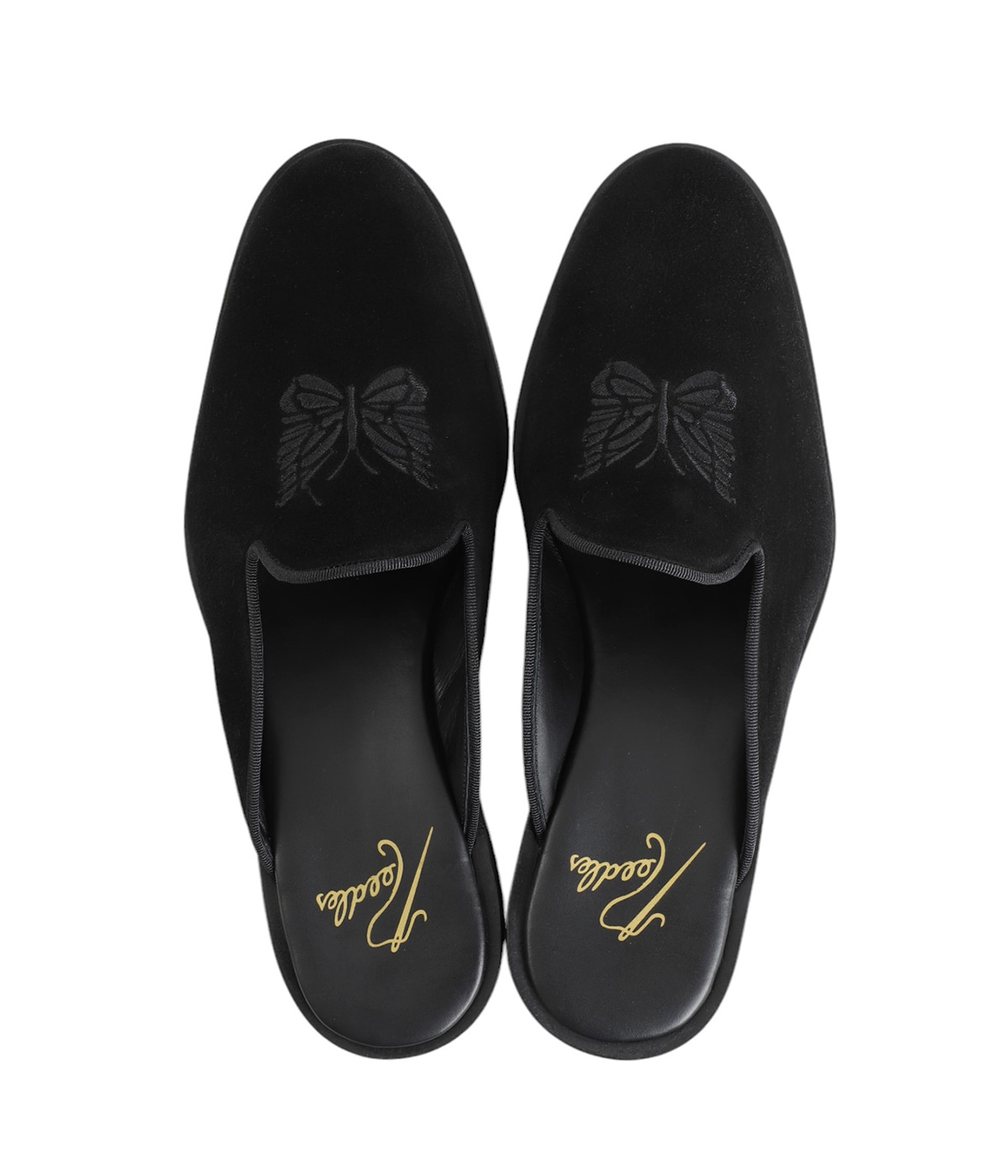 【関税込み】NEEDLES ブラック Papillon ミュール Needles ニードルズ - Heeled Papillon Stitched Mule ヒールド
