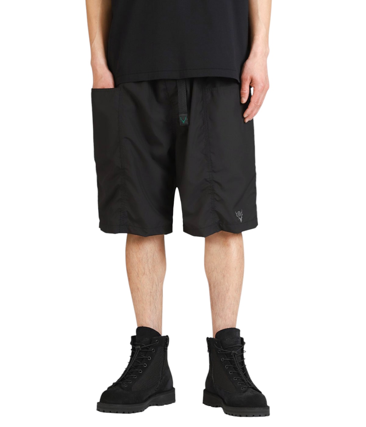 サウスツーウエストエイト　ショーツ　ブラック Belted C.S.Short - Poly Taffeta | South2 West8(サウスツー