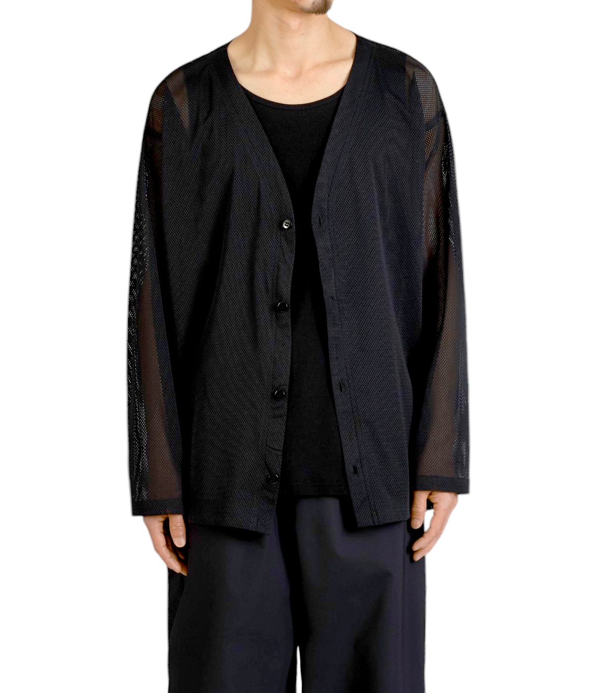 V-Neck Cardigan - Knit Mesh | South2 West8(サウスツー