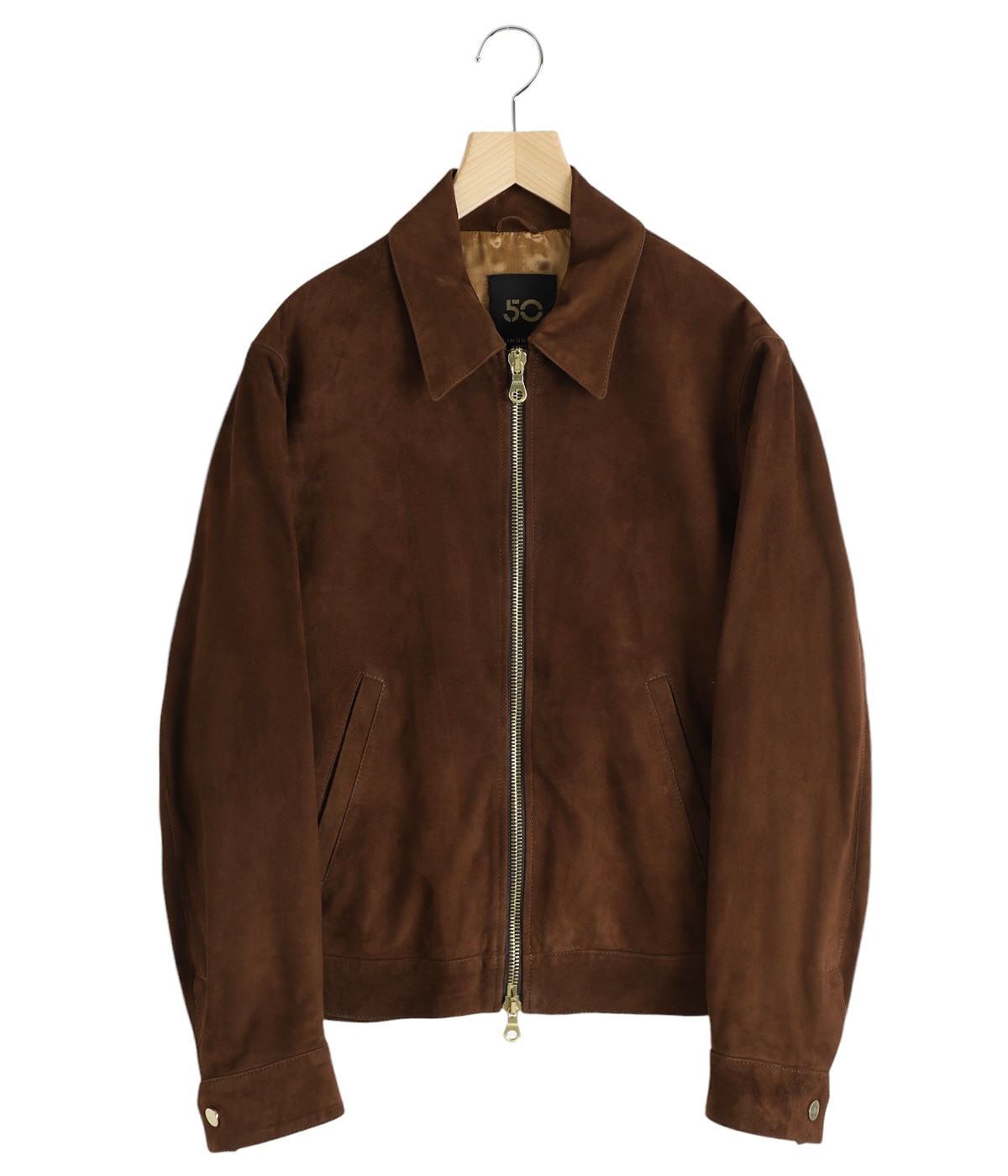 REGULAR COLLAR ZIP BLOUSON CAMOSCIO 0.4㎜ | CINQUANTA
