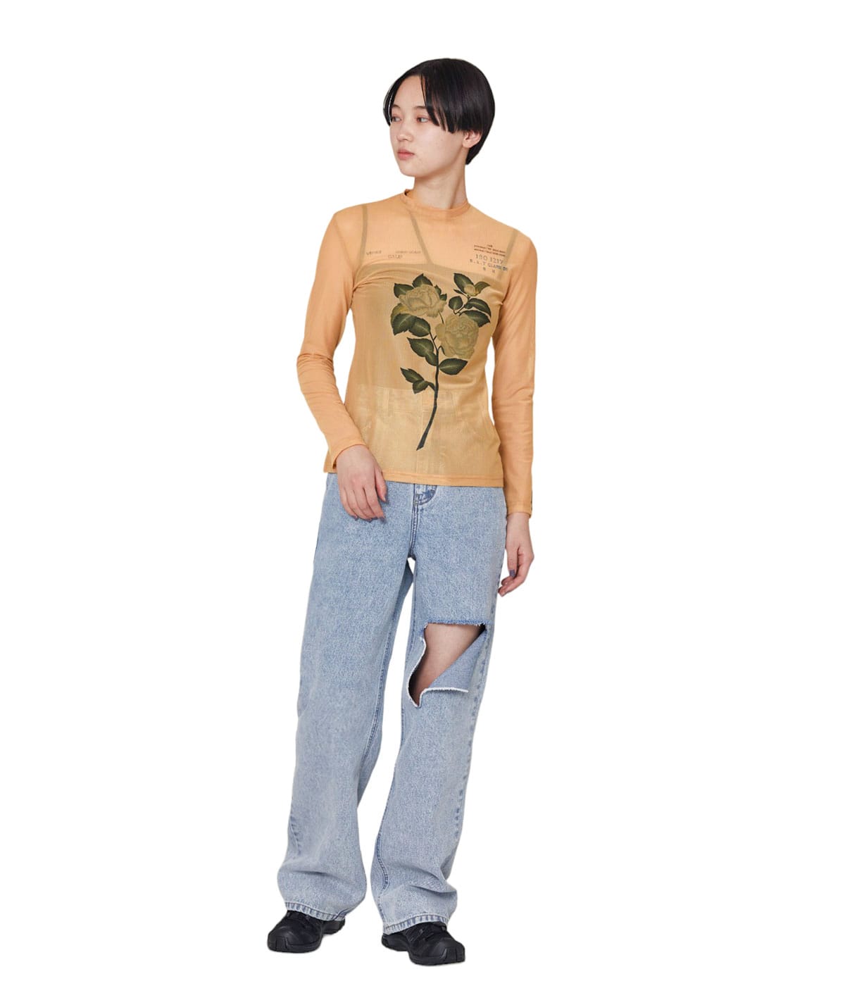 レディース】FLOWER PRINT MASK TOP | rokh(ロク) / トップス