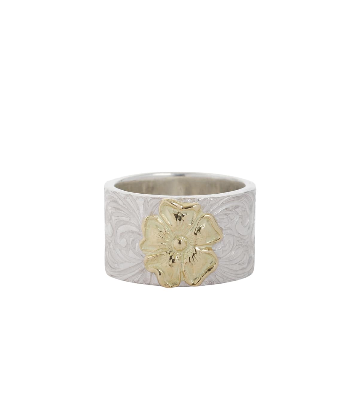 18K GOLD ROSE KARAKUSA RING 12mm