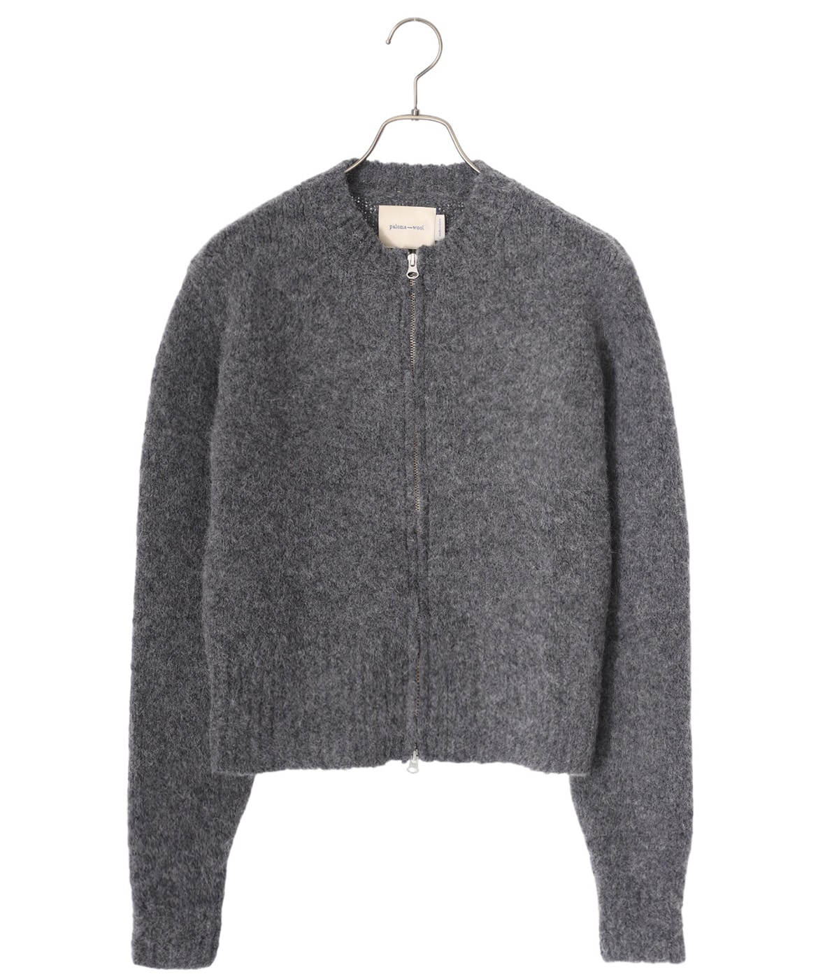 パロマウール　paloma wool BABY ZIP ニットカーディガン BABY ZIP-Soft knitted cardigan with 'Baby' intarsia on the