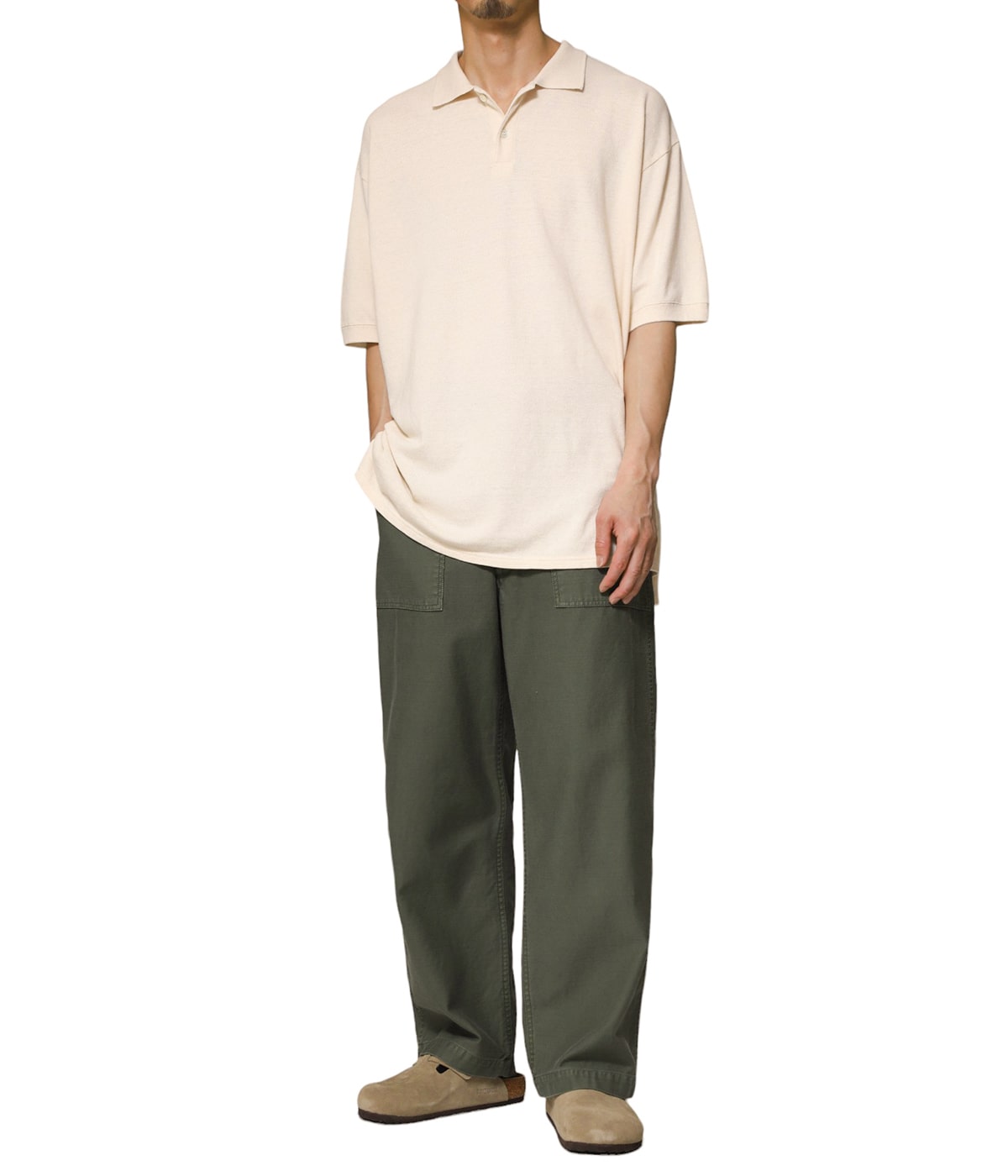 REMI RELIEF NAVY LABEL 鹿の子ポロ 鹿の子ポロ | REMI RELIEF NAVY LABEL(レミレリーフ ネイビー