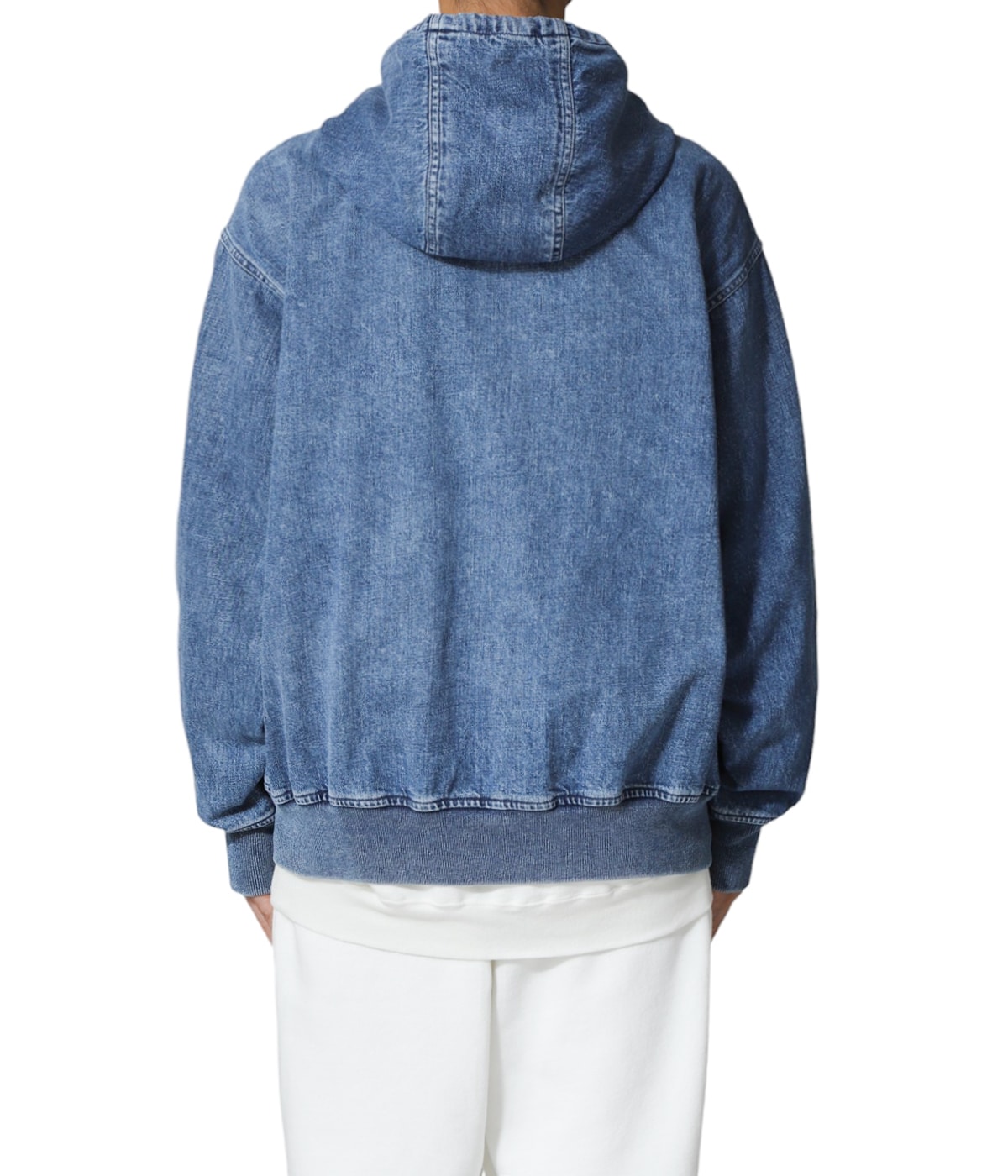【美品】　REMI RELIEF デニムブルー ジップアップカーディガン　L 美品】 REMI RELIEF デニムブルー ジップアップカーディガン L