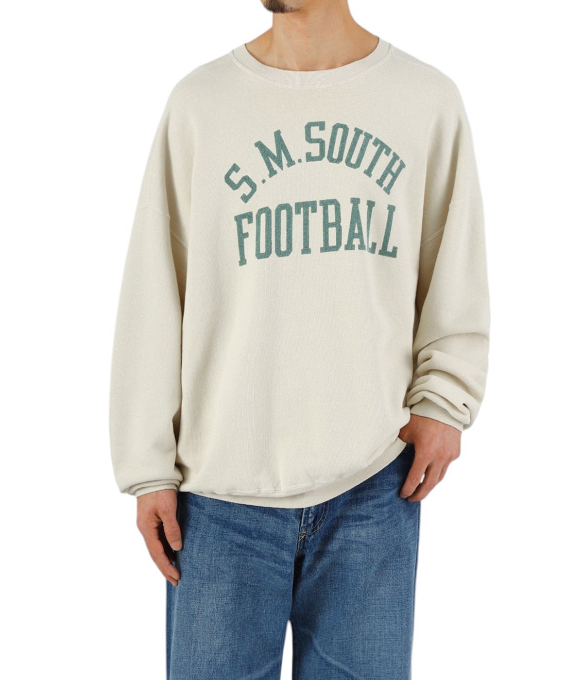 別注 SP加工3飛び裏毛クルー(S.M.SOUTH FOOTBALL) | REMI RELIEF