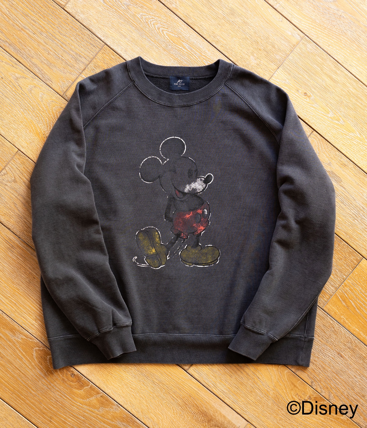 SP加工裏毛クルー(Mickey Mouse) | REMI RELIEF NAVY LABEL