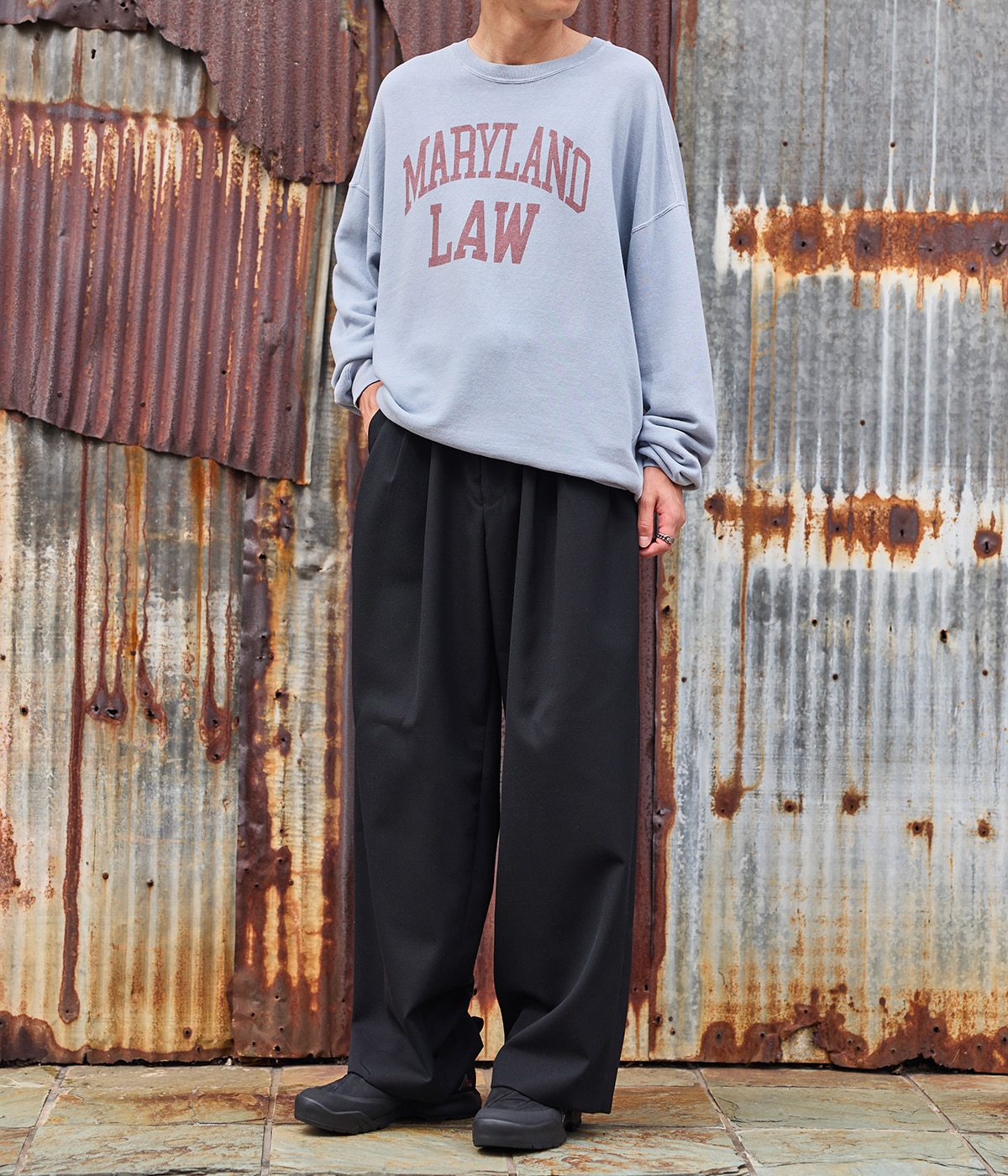 別注 SP加工3飛び裏毛クルー(MARYLAND) | REMI RELIEF