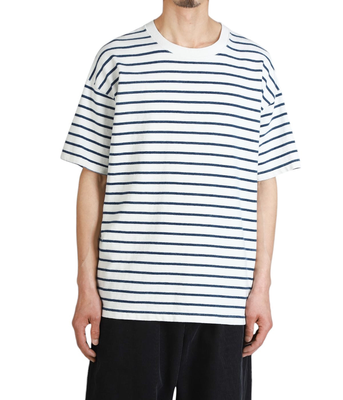 REMI RELIEF NAVY LABEL ボーダーカットソー INDIGOボーダーT | REMI RELIEF NAVY LABEL(レミレリーフ