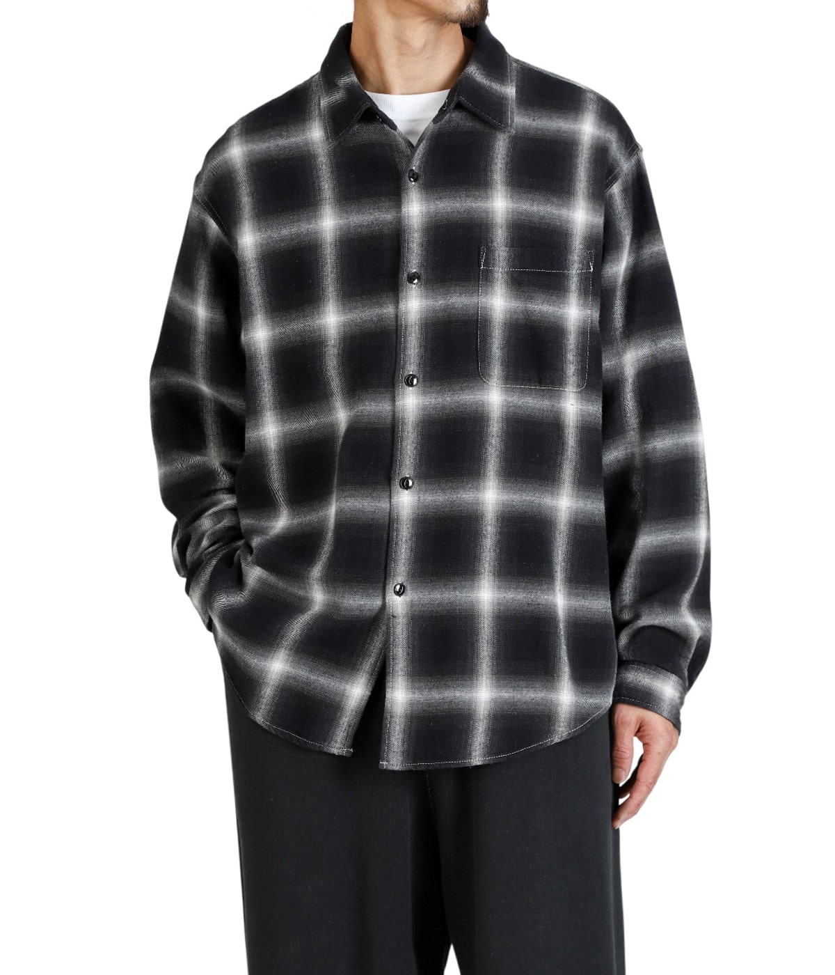 オンブレネルチェックシャツ | REMI RELIEF NAVY LABEL(レミレリーフ