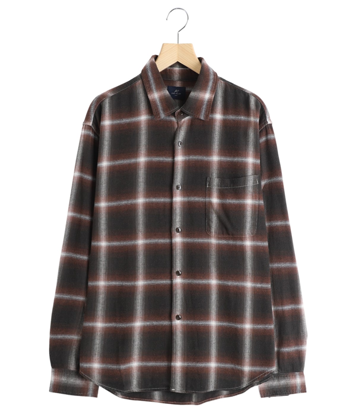 オンブレネルチェックシャツ | REMI RELIEF NAVY LABEL(レミレリーフ