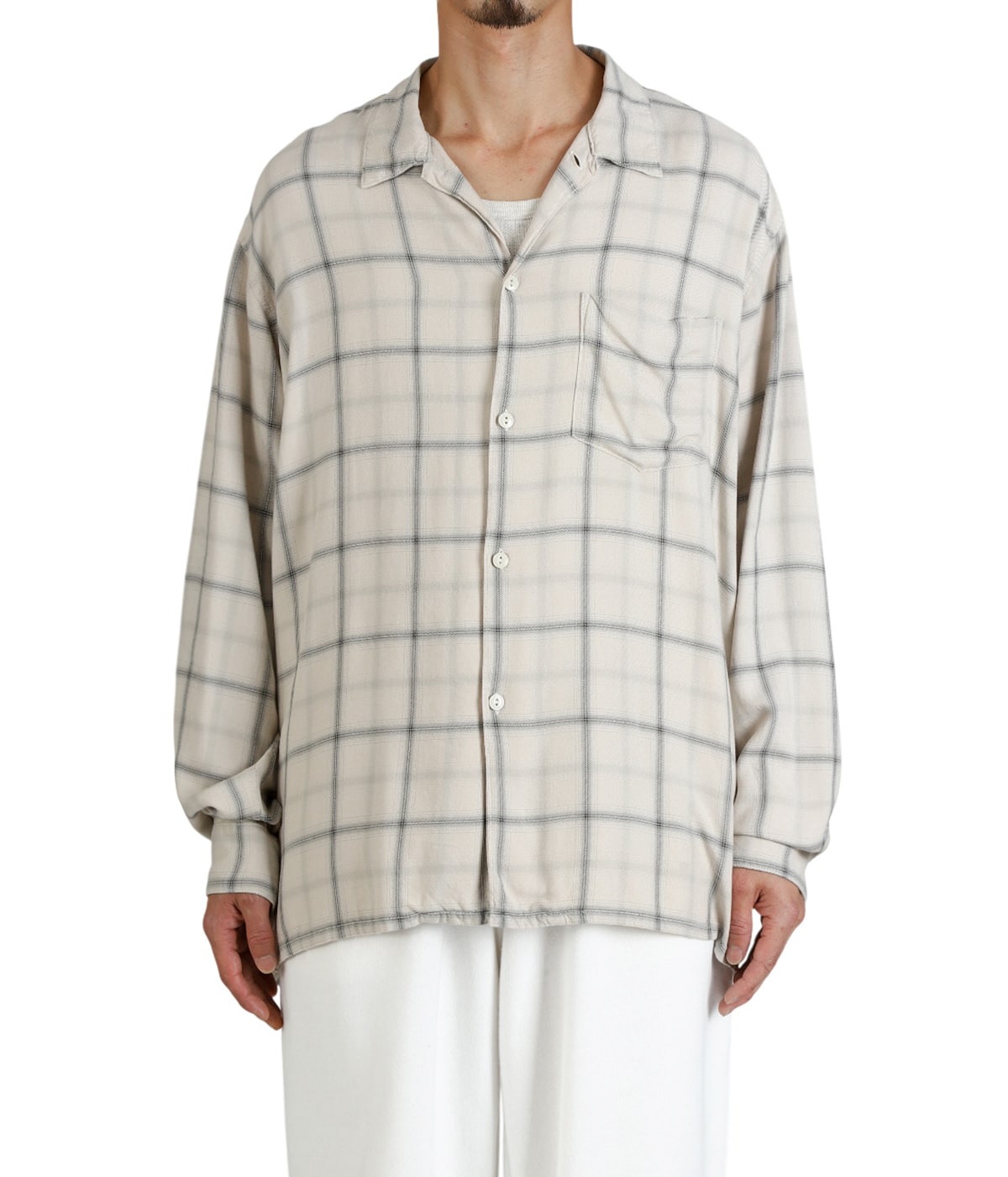 REMI RELIEF オープンカラー リネン テンセル シャツ レミレリーフ レミレリーフから半袖のオープンカラーシャツ!! | andPheb Staff