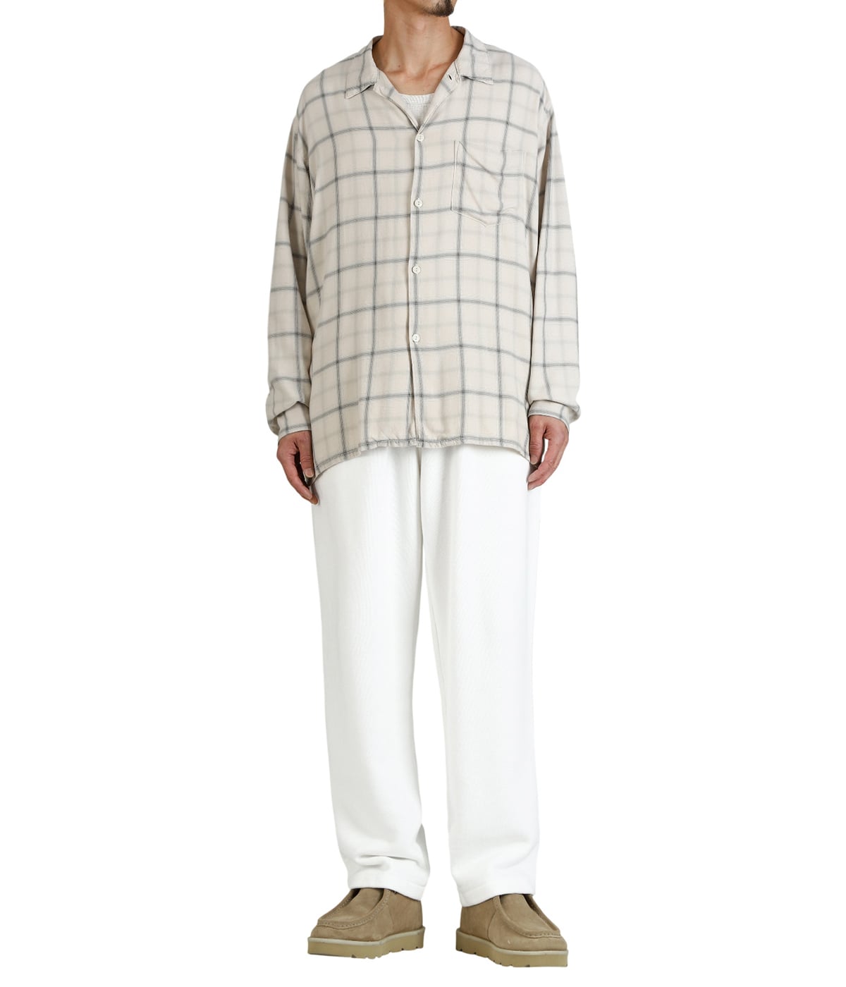 REMI RELIEF オープンカラー リネン テンセル シャツ レミレリーフ REMI RELIEF オープンカラー リネン テンセル シャツ レミレリーフ