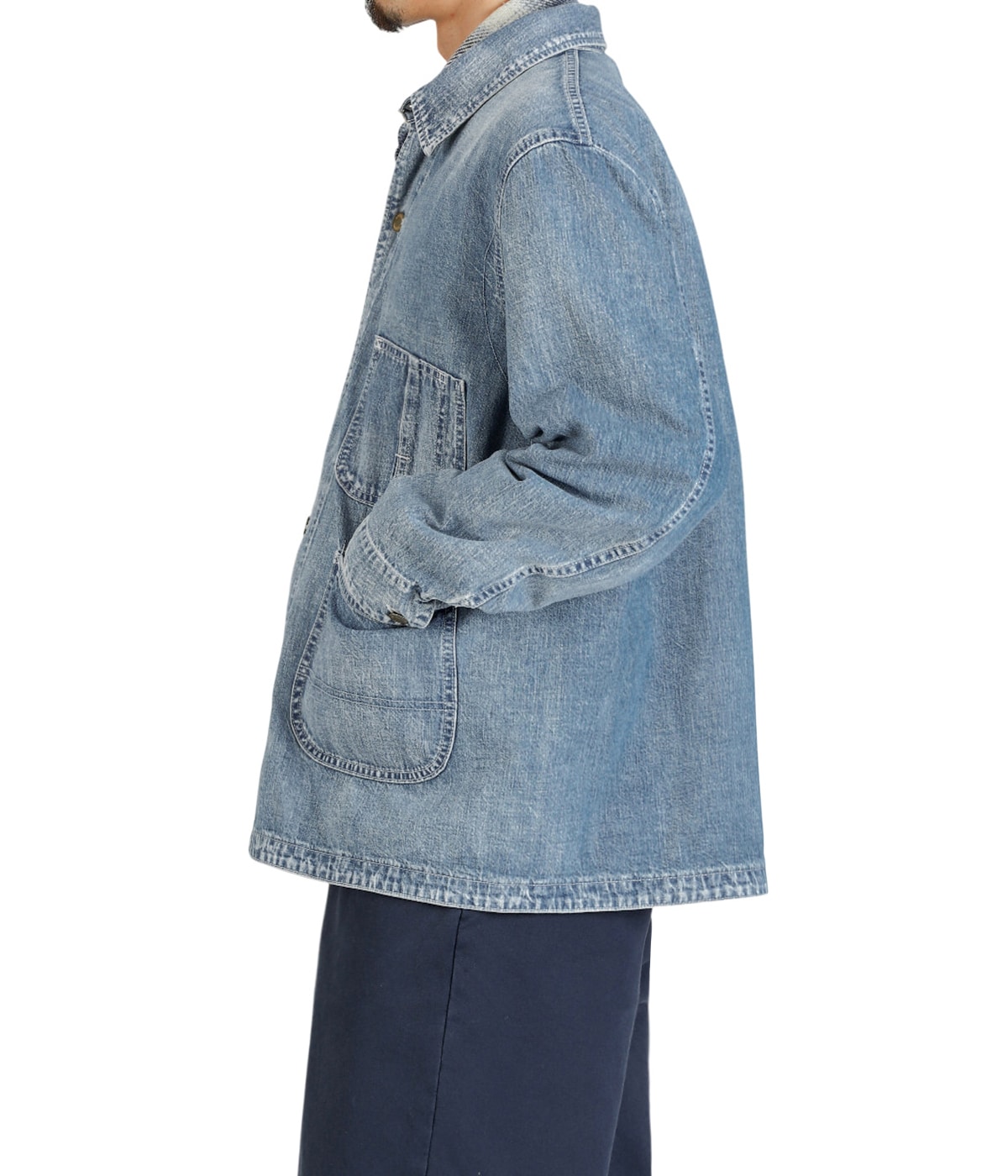 9.5oz ネップDENIMカバーオール | REMI RELIEF NAVY LABEL